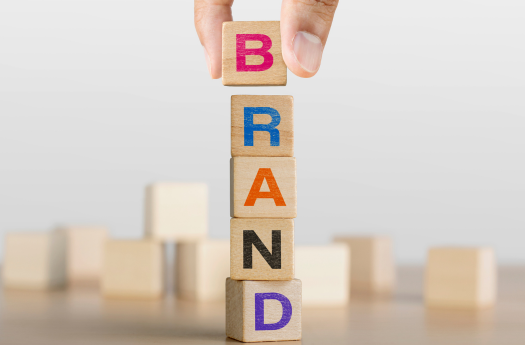 letter blocks stacked spelling brand