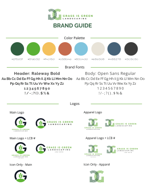 Grass is Green Landscaping Branding Guide