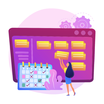 graphic illustration showing social media content creation